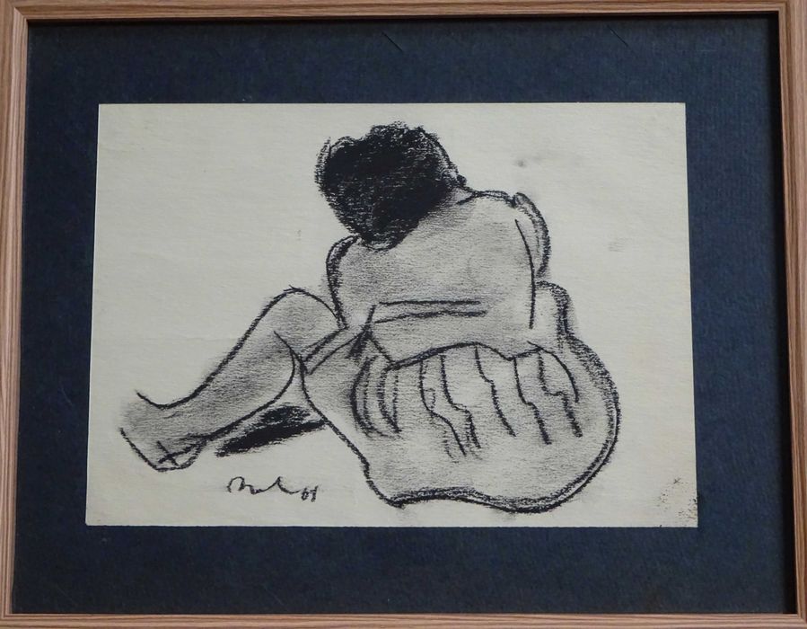 Corneliu Baba, ’Odihna’| Tablou vechi, carbune pe hartie