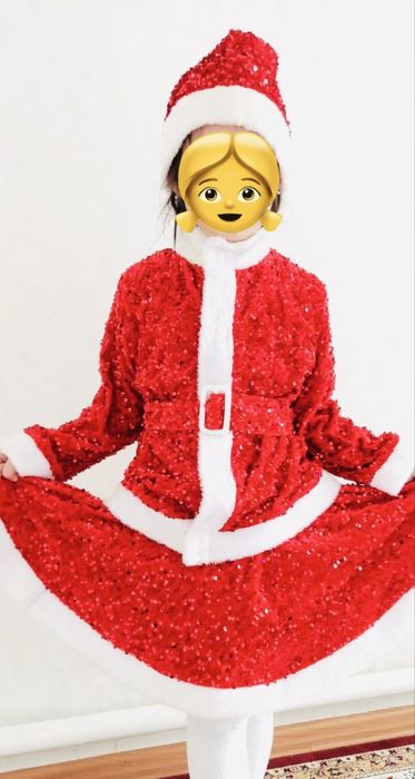 Кастюм санта с паетками для девочек