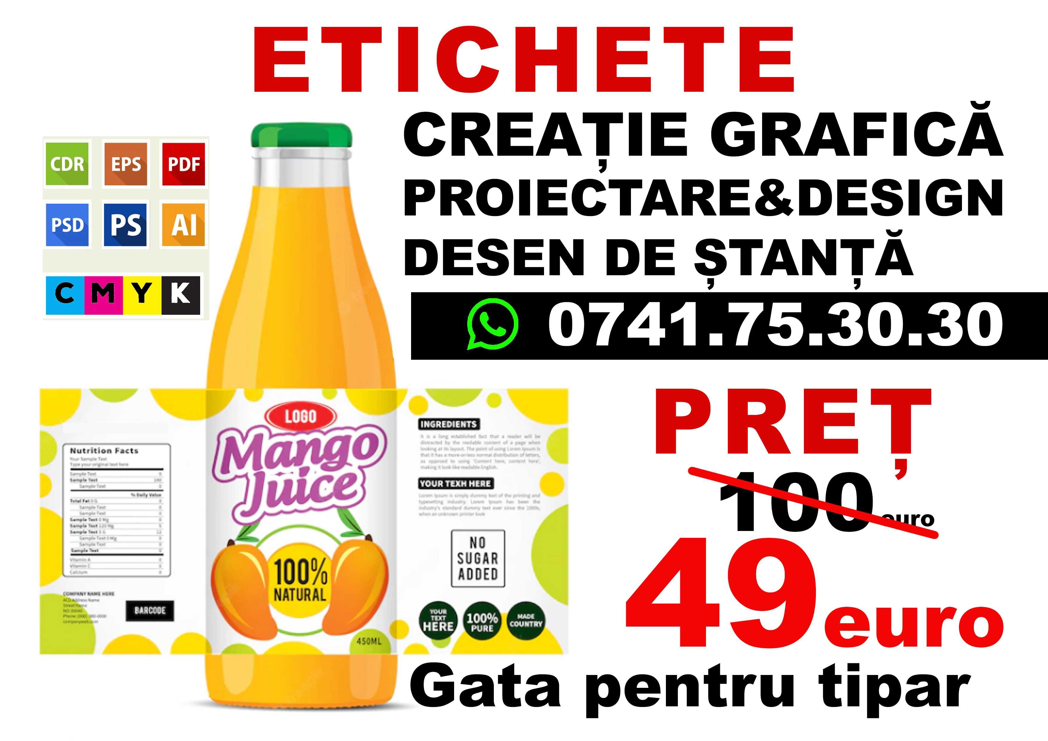Etichete autocolante rola sau coala | Grafica | Tipar | Orice tiraj |