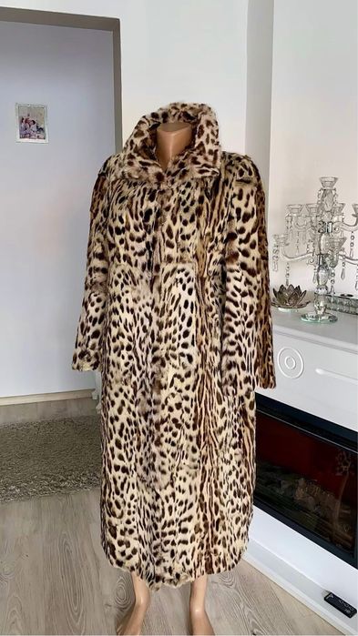 Haină din blană naturală de Ocelot (leopard)