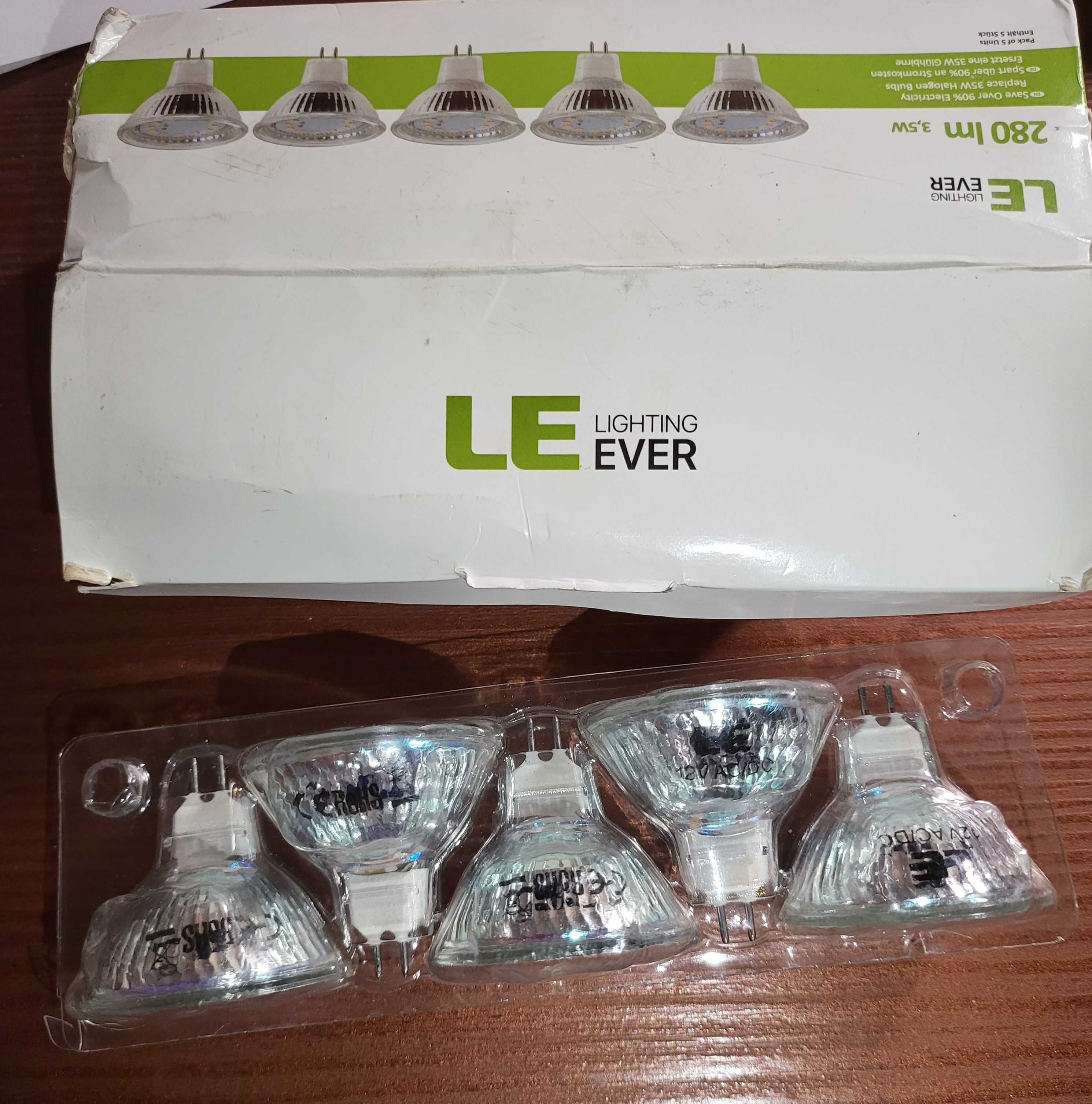 Set becuri led GU 5.3 ,de 3,5W,lumina neutra ,la 12 V