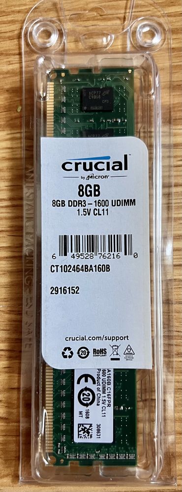 8GB DDR3 - 1600 UDIMM 1.5V CL11