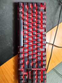 Tastatura gaming Kumara 2, Redragon, Iluminare rosu, Negru