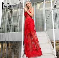 Червена Дантелена рокля
