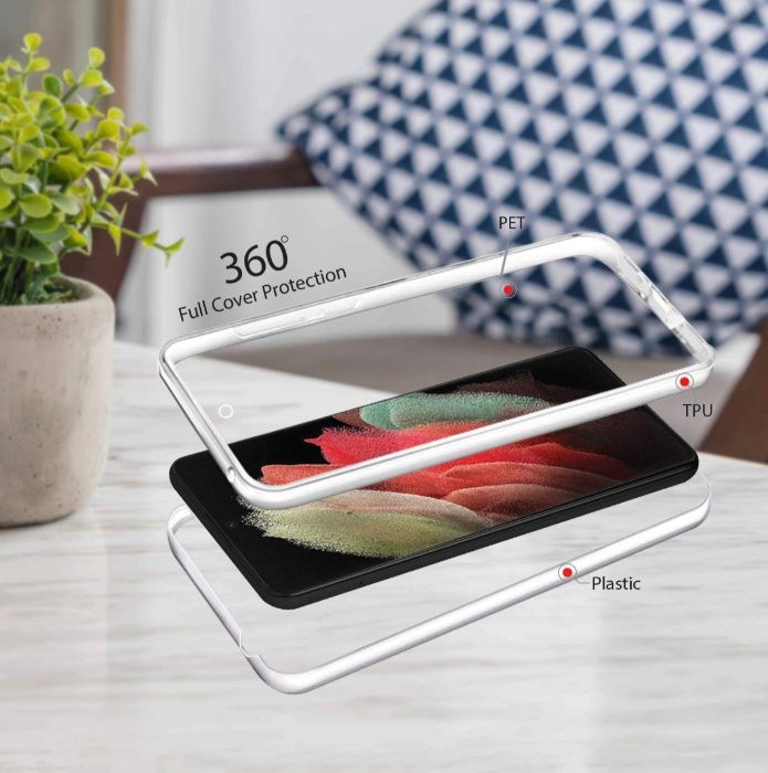 Husa CRYSTAL 360° fata + spate Samsung S21 Plus , S21 Ultra 5G