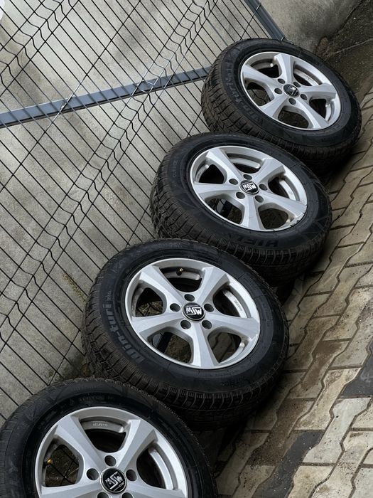 Jante aliaj 15” 5x112 + cauciucuri iarnă 195/65/R15