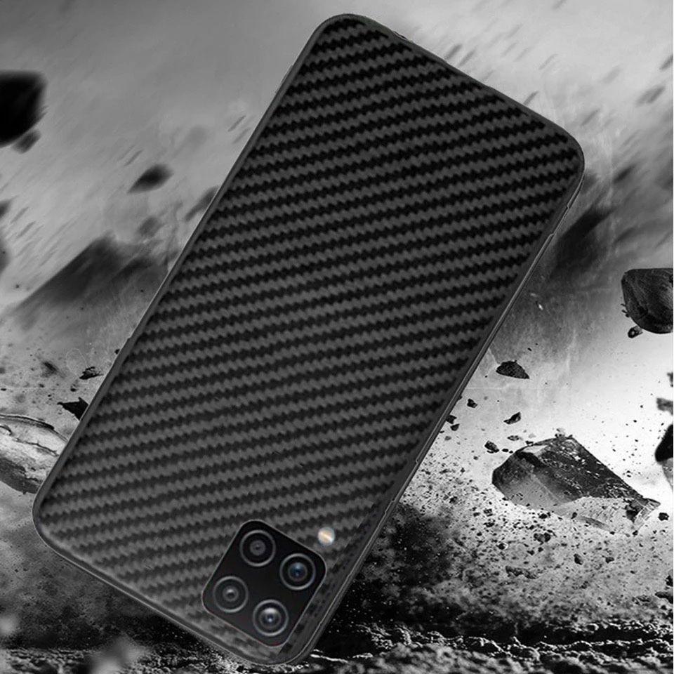Samsung A22/A12/A15/A05S - Husa Silicon Textura Carbon Slim 0.2 Neagra