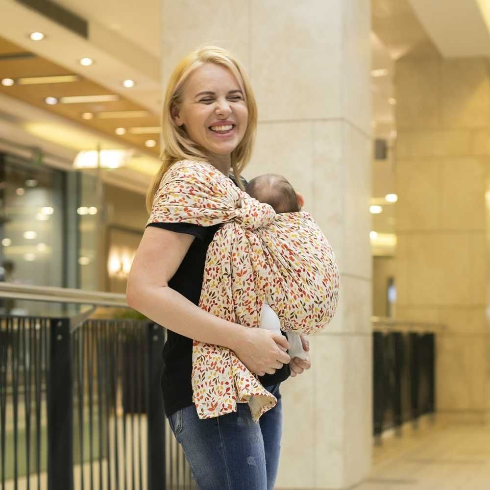 РАЗПРОДАЖБА | Слинг с халки Omniababy Liberty - органичен памук