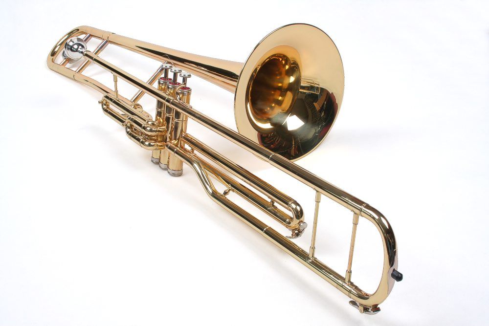 Trombon Bb (Si bemol) 3 pistoane Karl Glaser Auriu