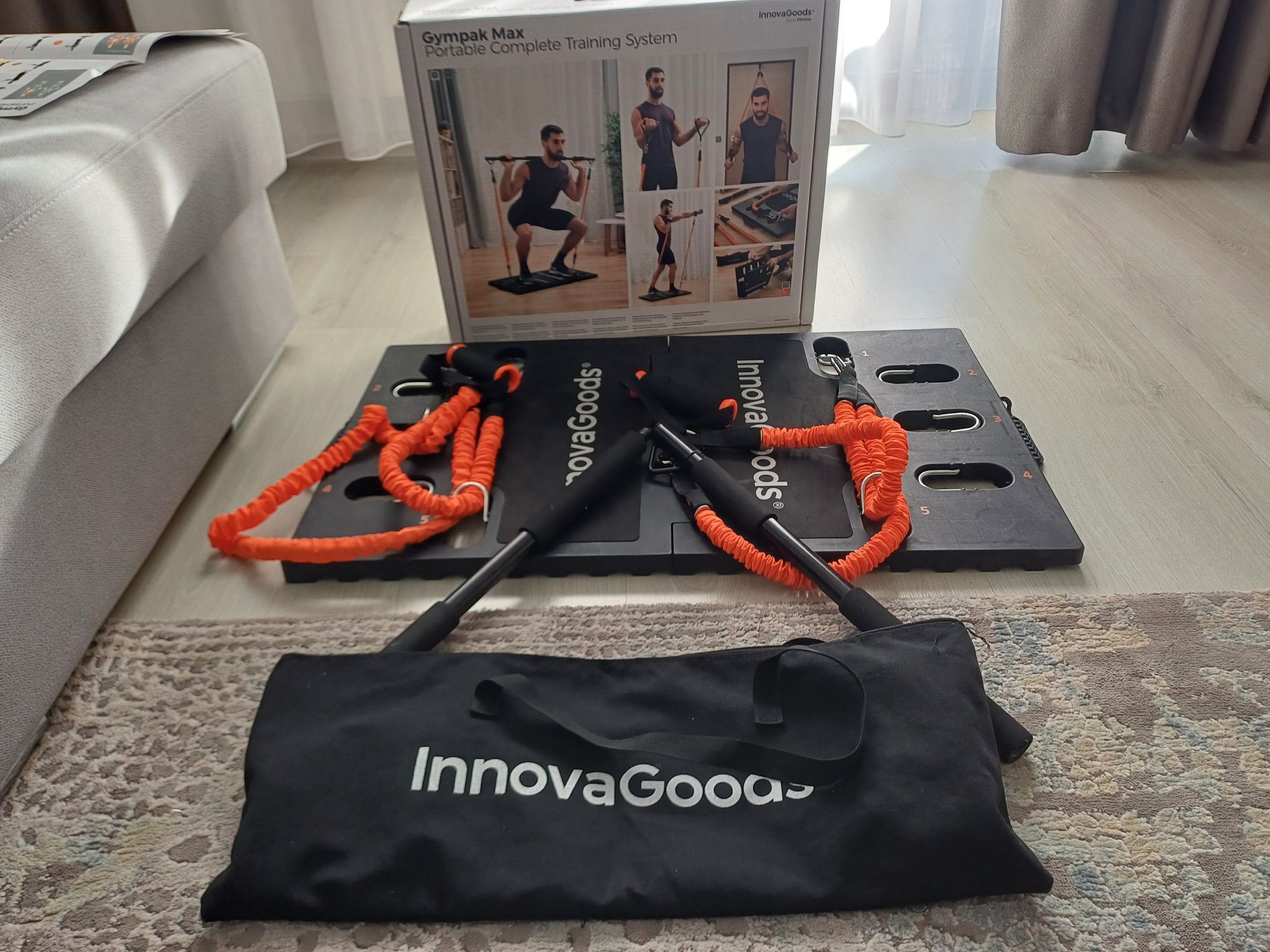 Fitness complet de antrenament portabil cu ghid de exerciții Gympak