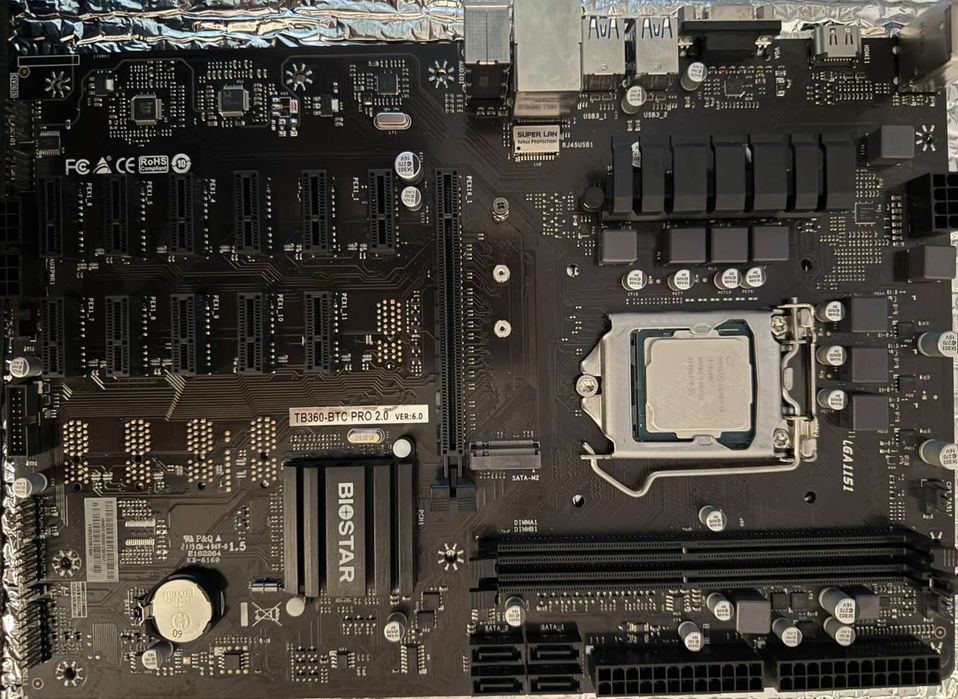 Дъно BIOSTAR TB360BTC PRO 2.0+процесор intel i3-9100F+4GB DDR4 2666Mhz