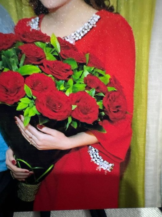 Красное Женское платье