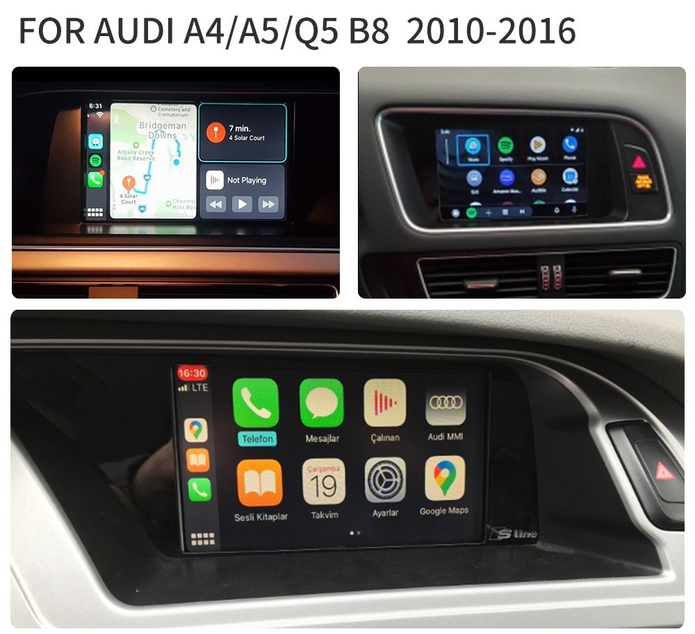 CarPlay si Android Auto pentru Audi A3, A4, A5, A6, A7, A8, Q5, Q7