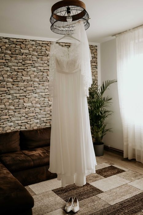 Rochie de mireasa Zenna + voal scurt