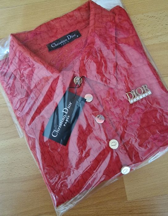 Tricou damă C Dior super model, logo metalic auriu