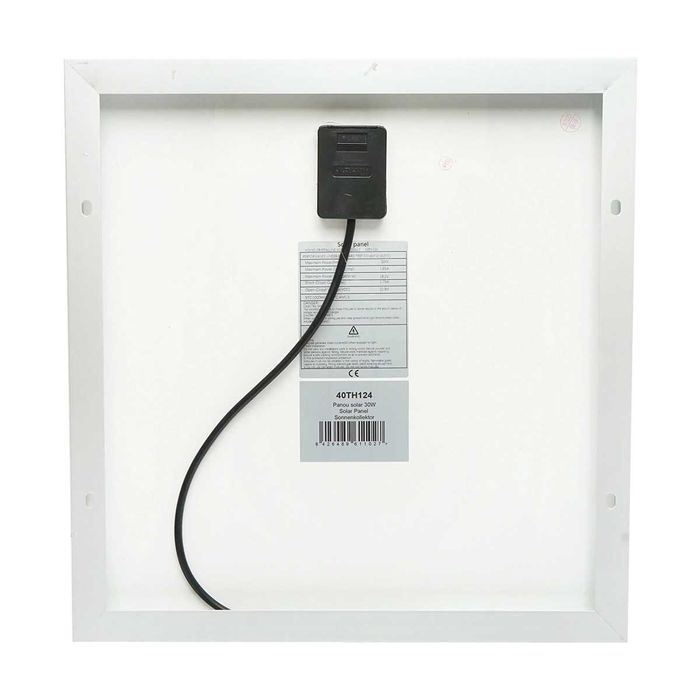 Panou solar 30W fotovoltaic monocristalin 440x425x45mm (40TH124)