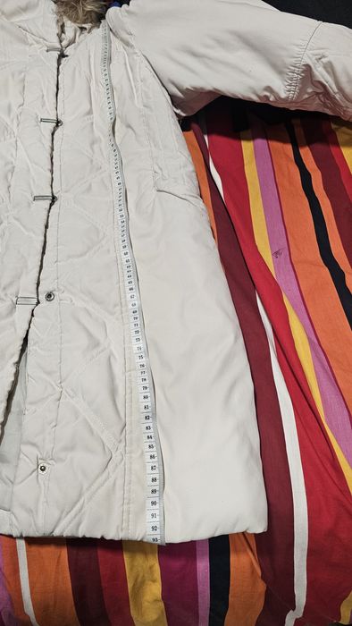 Geaca alba lunga cu gluga xxl 44 walbusch