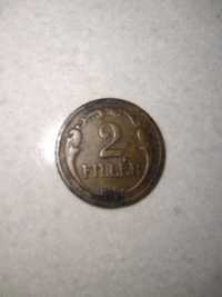 Vând monede veche de colectie 1937,Regatul maghiar 2 Filler