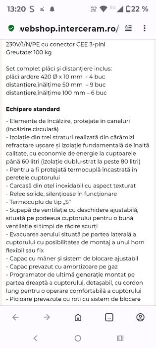 Cuptor pentru ceramica