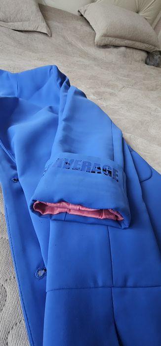 Сако ALESSA, синьо с розова подплата