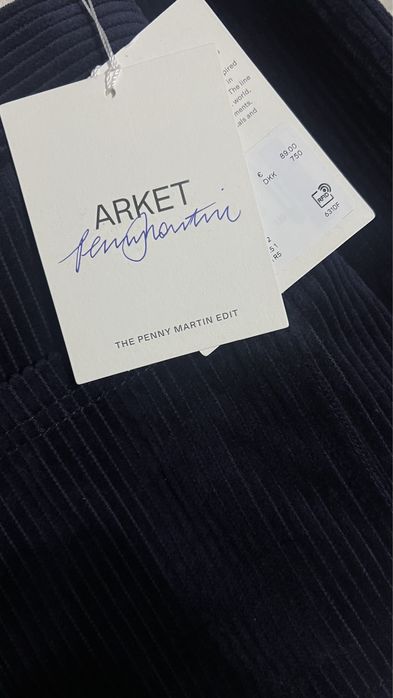 вельветовые прямые брюки Arket