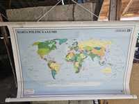 Harta fizica și politica a lumii