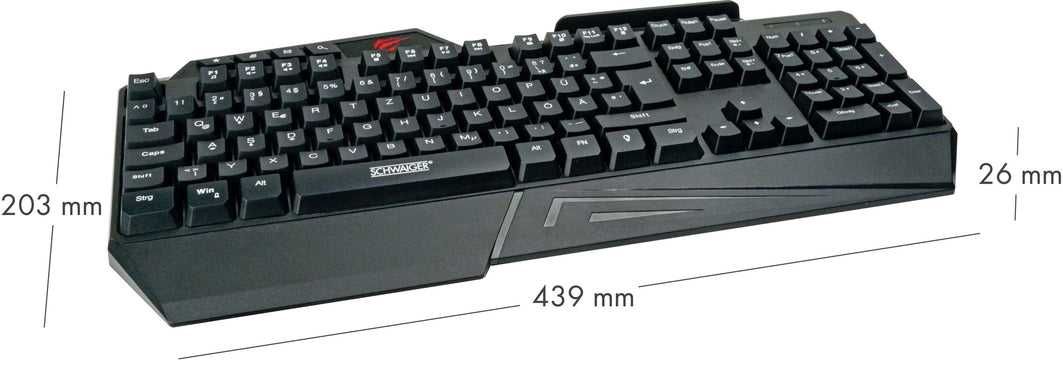 Геймърска клавиатура SCHWAIGER Gaming Tastatur GT108, RGB подсветка