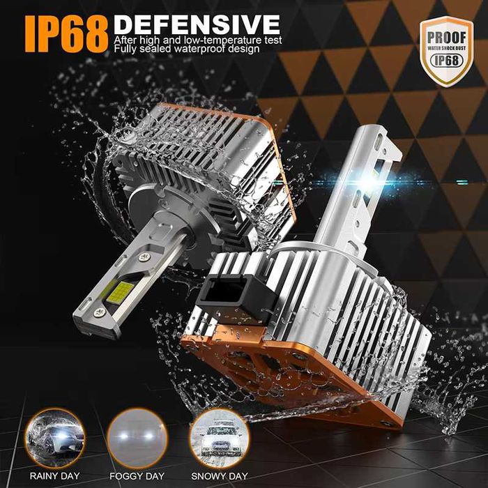 Set de 2 leduri auto D1S conversie xenon D-Series 120W 21000LM 6000K