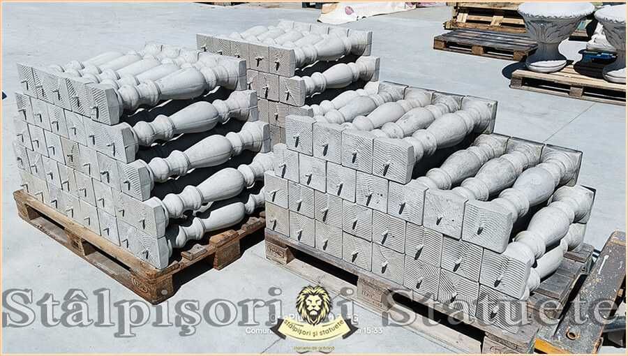 Stâlpișori, baluștri, popici, mosoare, din beton, model B2.