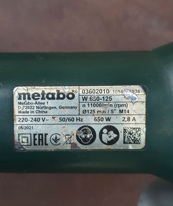 Болгарка Metabo Интерскол скоростной диск 125 ремонт булмаган