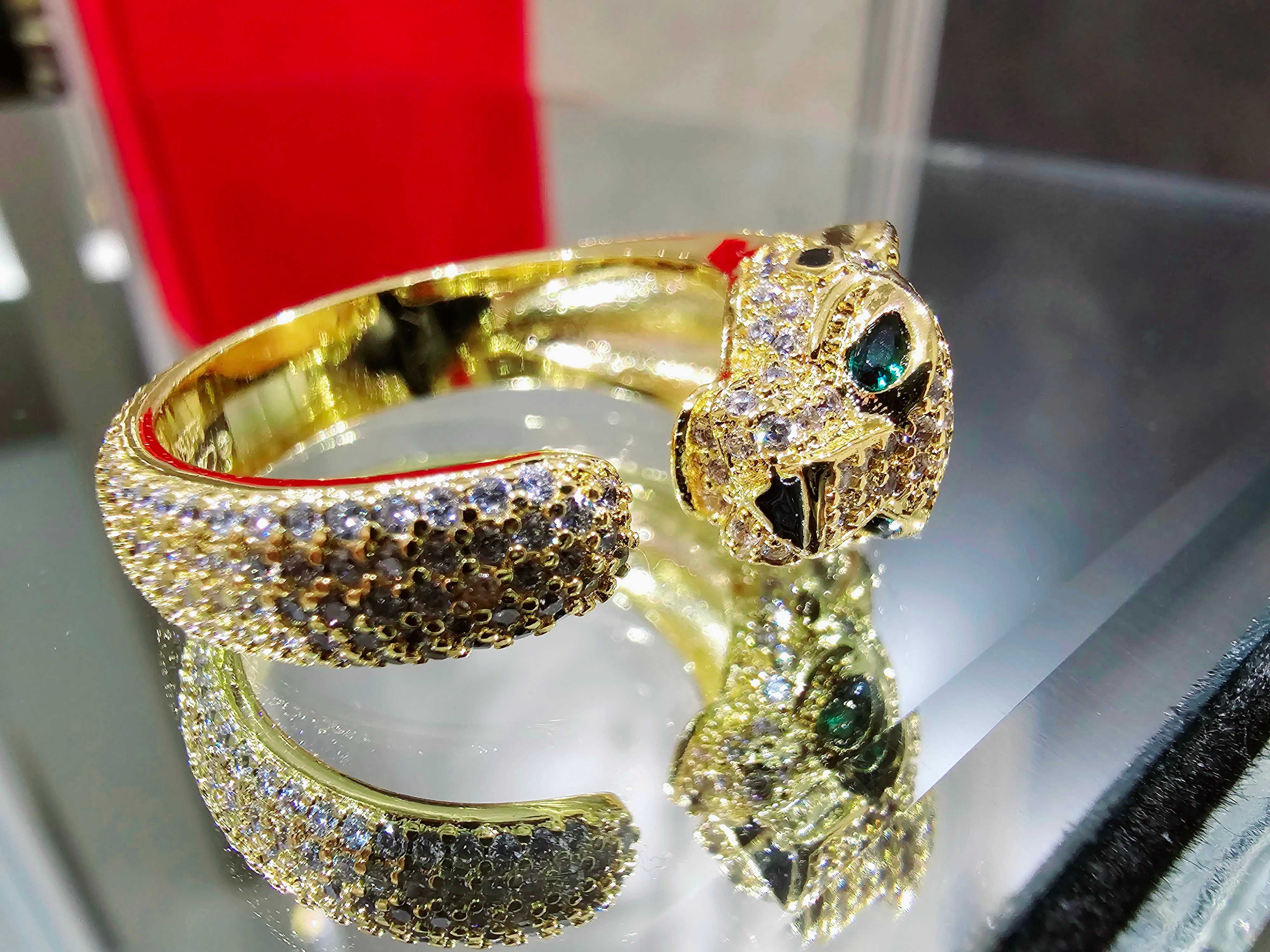CARTIER Panthere de Cartier Gold Black Paved Diamonds Дамски Пръстен