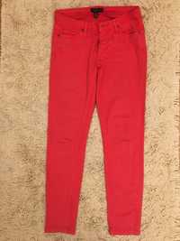 Pantaloni jeans rosu-corai Mango, mas. S/36, merg si la XS
