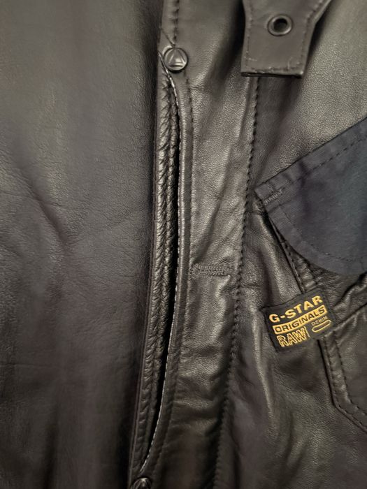 G-star raw leather jacket кожено яке