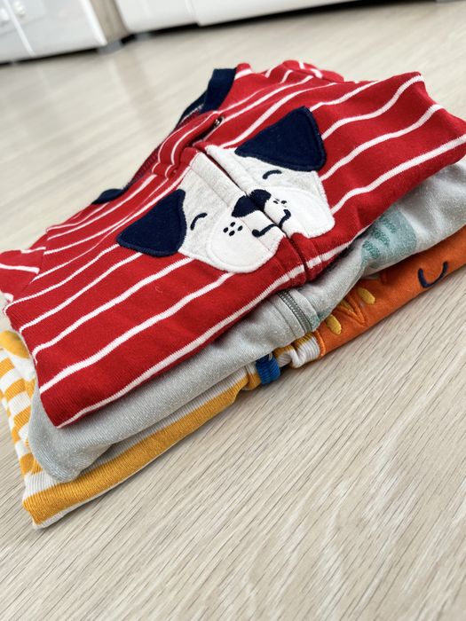 Set 3 salopete de bebelus, marime 56, unisex, Carter's
