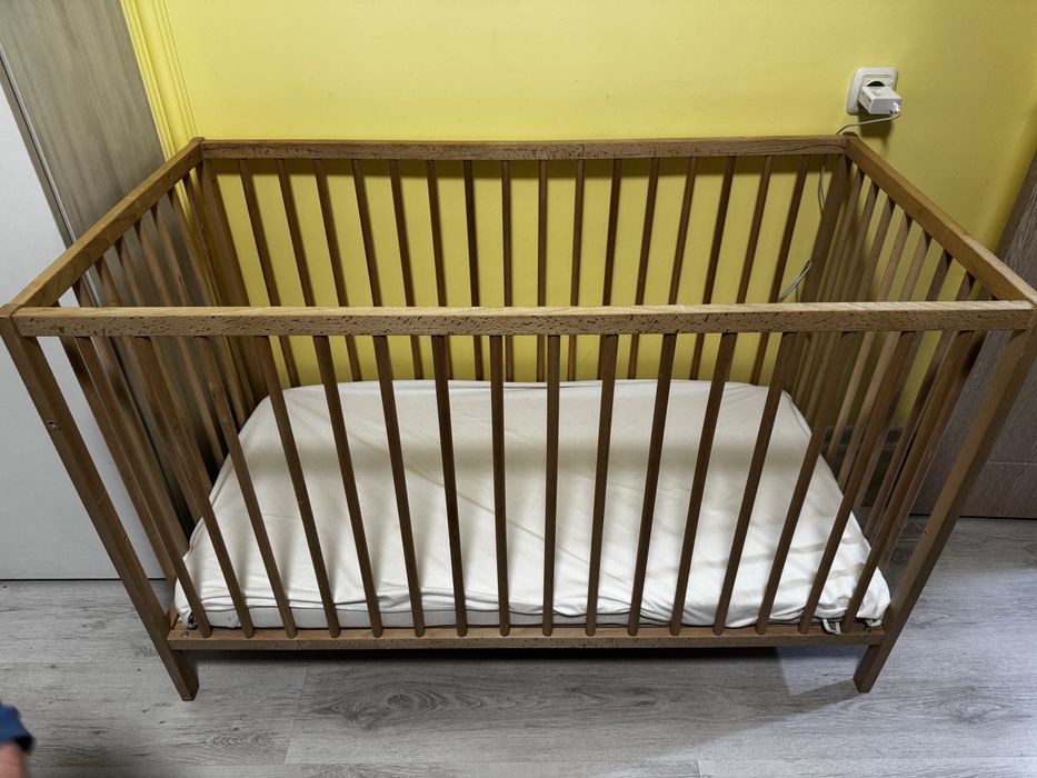 Бебешко креватче / кошара - 60x120 см, бук