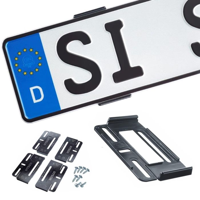 Suporti numere suport placute auto superslim lucios