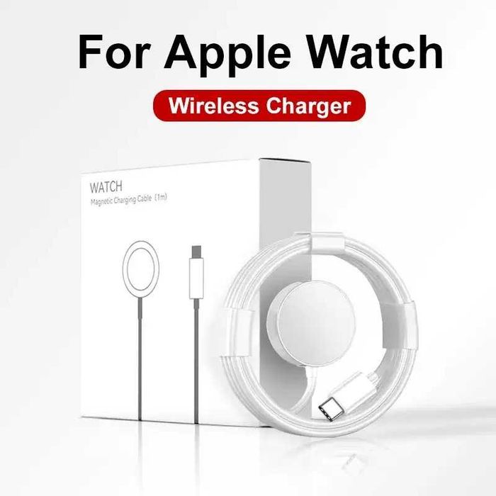 Магнитно зарядно за Apple Watch с USB-C (Fast Charge) и USB-A