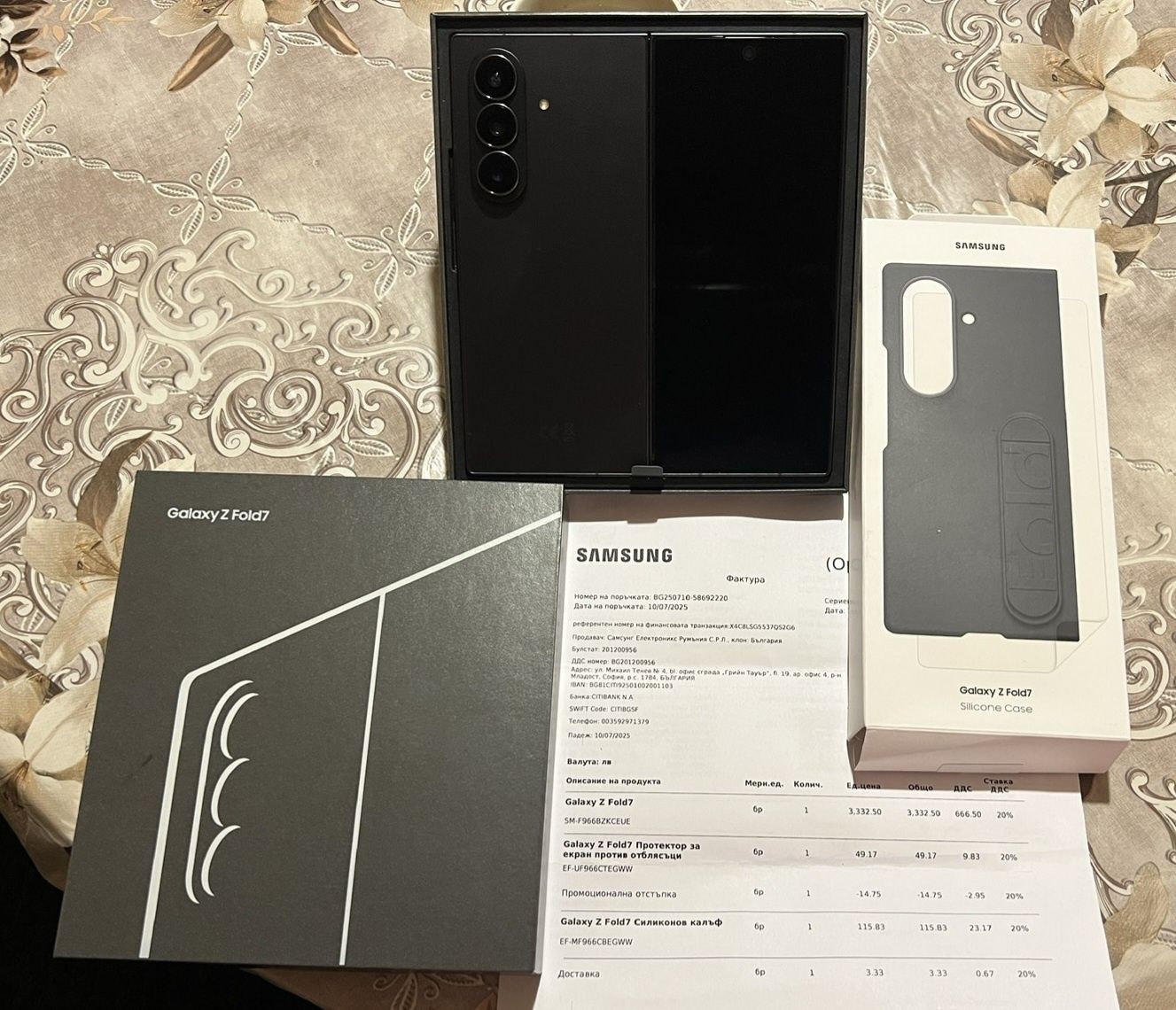 Samsung Galaxy Z Fold 7 Jetblack 512/12 Като Нов! Гаранция!