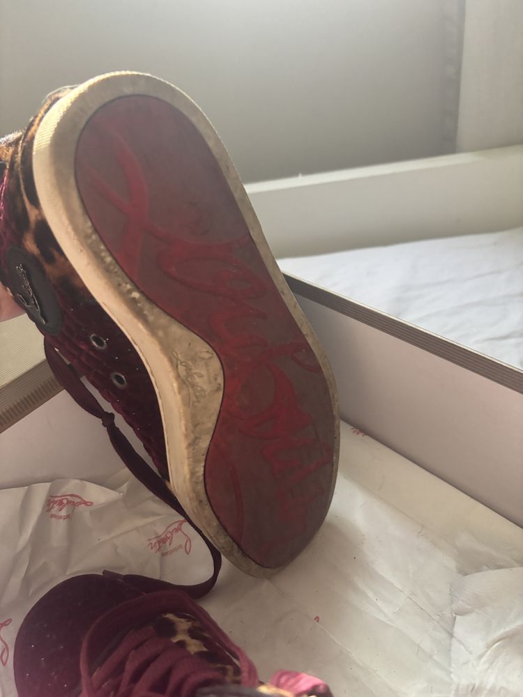 Christian Louboutin Leopard print sneakers marimea 37.5