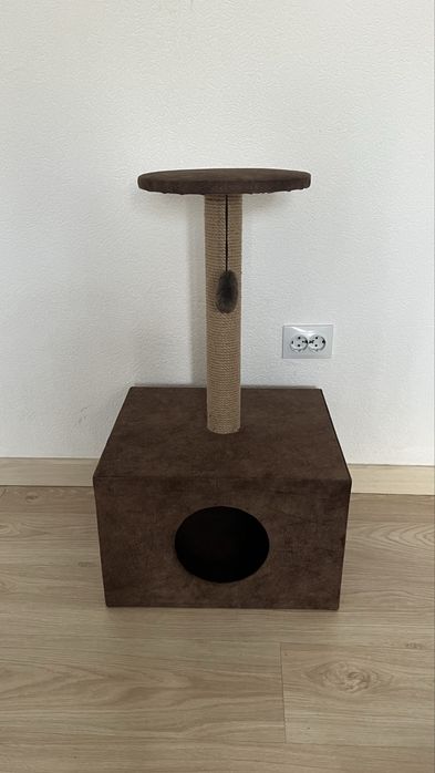 Кошачий домик с когтеточкой +подарок!