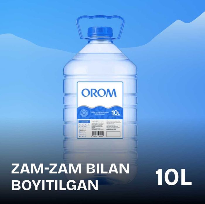 10 litrli OROM ichimlik suvi – Tabiiy, sog‘lom va minerallarga boy