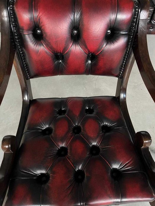 Scaun de birou Chesterfield/Oxblood!