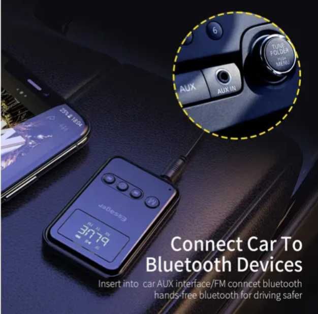 Adaptor Bluetooth 5.0 Wireless Display LED Transmițător receptor audio