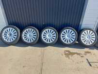 Set jante aliaj R17 5x112 butuc 57.1 mm originale VW 7.5J ET47
