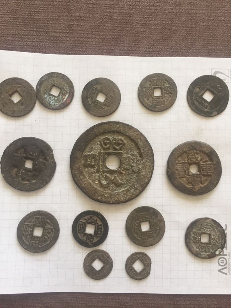 Китайские монеты 15 штук
