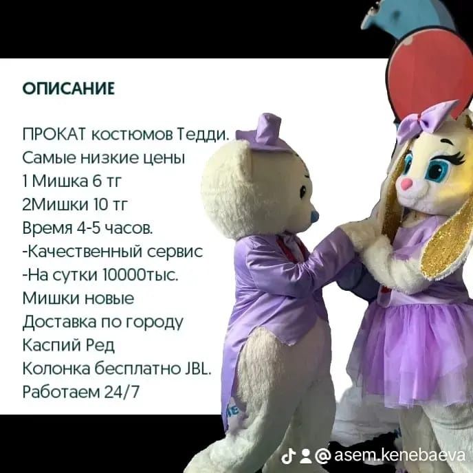 Ростовые мишки тедди прокат