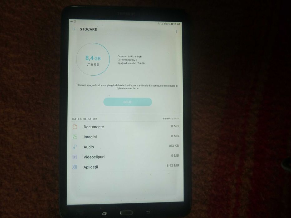 tableta samsung A6 T585,SIM 4G,de10inch,ram2gb/16gb,stare f buna