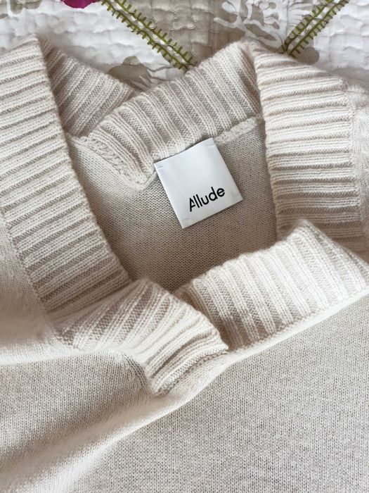 Pulover crem lana casmir Allude