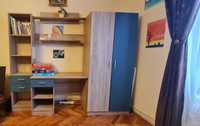 Dormitor tineret Irim Kinder 220x52.5x181 cm, Sonoma/Albastru Petrol