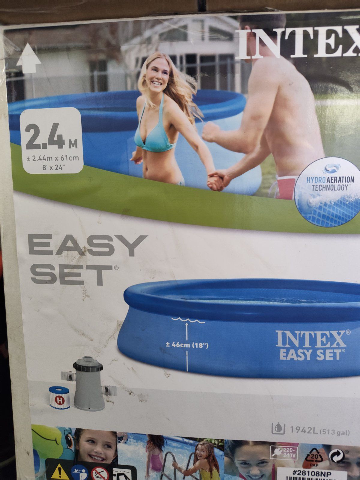 Басейн Easy Set с филтър, Ø2.44x0.61 m – Intex